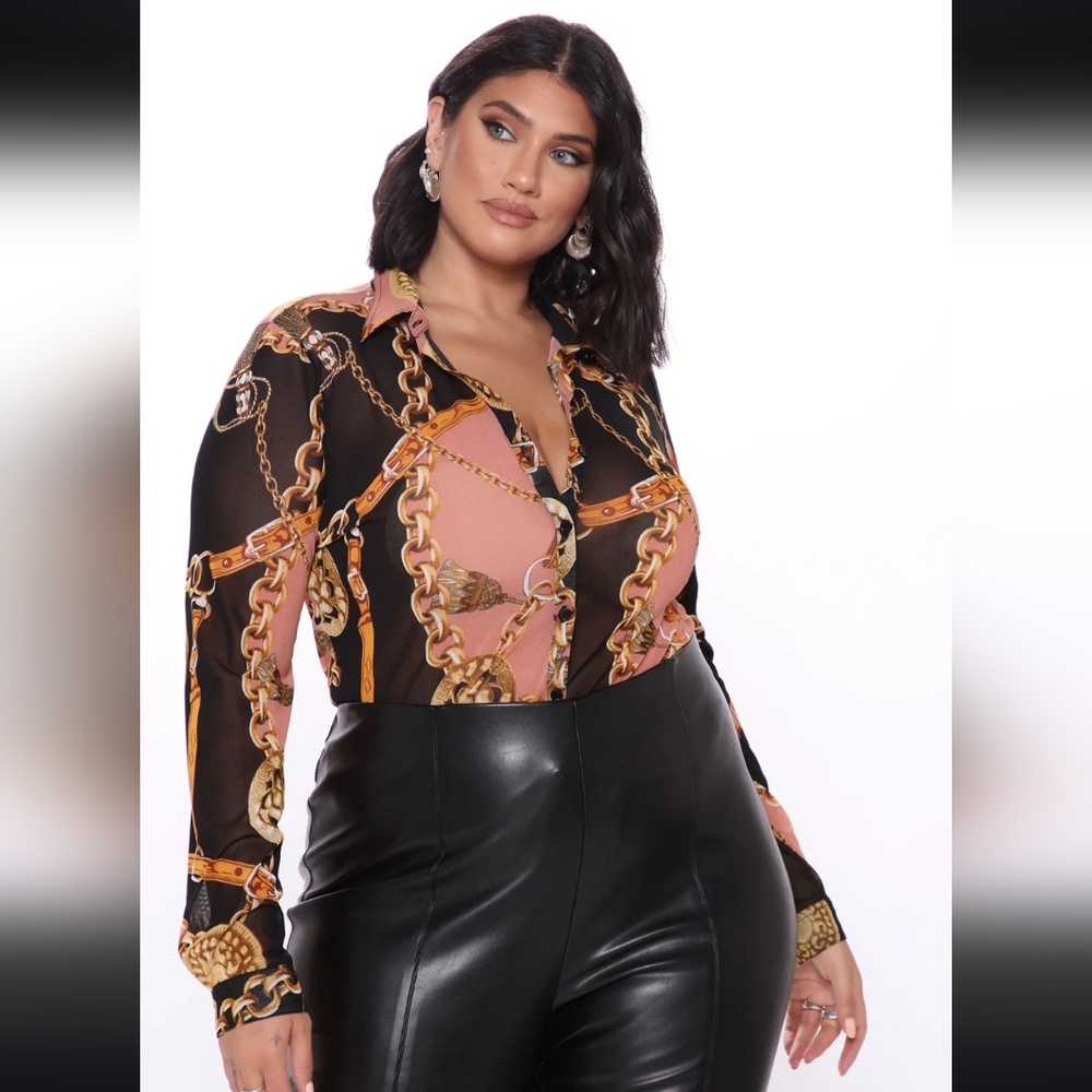 Fashion Nova Button-down Blouse